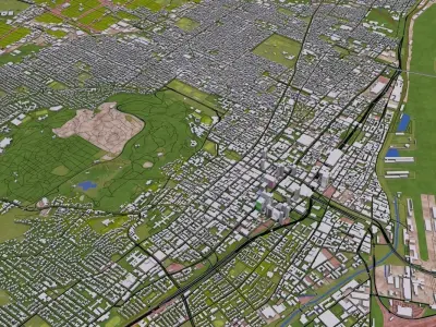 Montreal City of Canada Low-poly 3D model