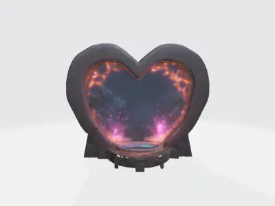 A Heart-Shaped Portal Low-poly 3D model