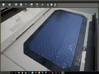 Sci Fi Floor Game Ready Lowpoly Low-poly 3D model