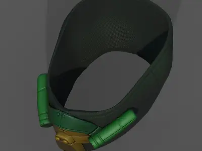 Gas mask respirator scifi futuristic 3d model  Low-poly 3D model 17