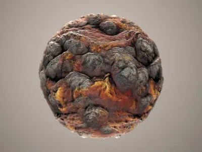 10 Materials Lava Seamless PBR Volume 4 Texture