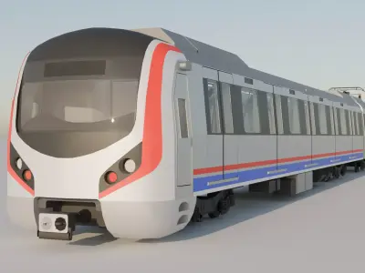 E32000 Suburban EMU Train Low-poly 3D model