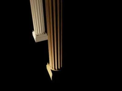 Column two columns in - Low-poly 3D model