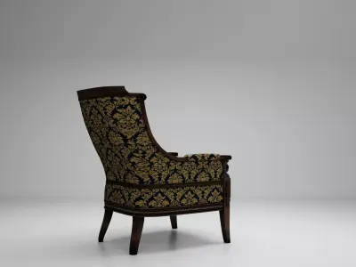 Louis XVI royal style armchair 3D print model