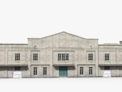 Factory x10 Low-poly 3D model