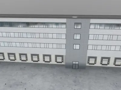 EDDB Technical Building 3 Low-poly 3D model