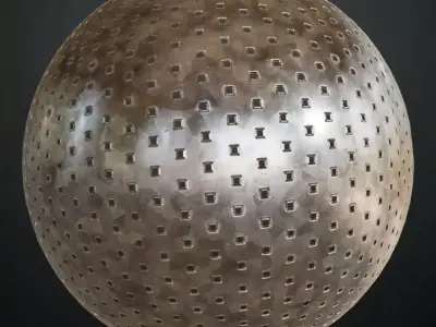 Shiny Metal Pattern PBR Seamless Texture