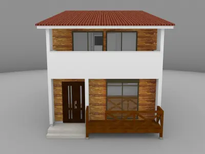 House model for background 28 Low-poly 3D model