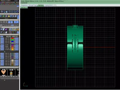 Lock line Structure Gold Ring 3D print model