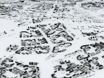 Minsk Streets and Buildings 3D model