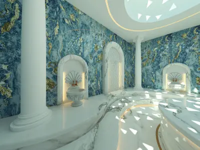 TURKISH BATH 360 VIEW Low-poly 3D model