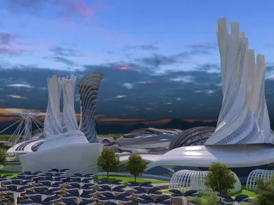 0013 - Futuristic City - 2021 - 01 - 2Ds Plans - 3Ds Files 3D model