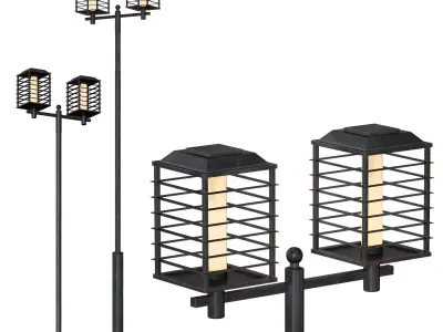 Street park lamp post 3D model