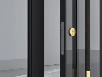 Aluminium door 106 3D model