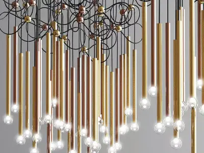 A -Tube Nano Ceiling Pendant Bronze 3D model