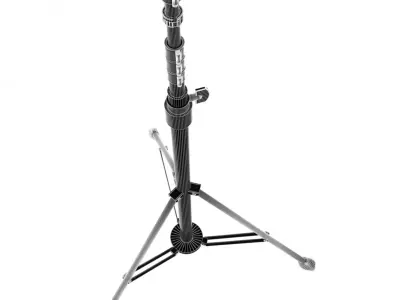 Camera Tripod with Flash Light 3D model