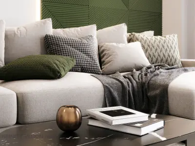 Interior scene livingroom 03 3D model