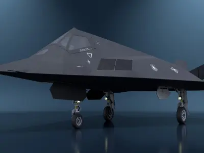 Lockheed F-117 Nighthawk Stealth Aircraft Simplified 