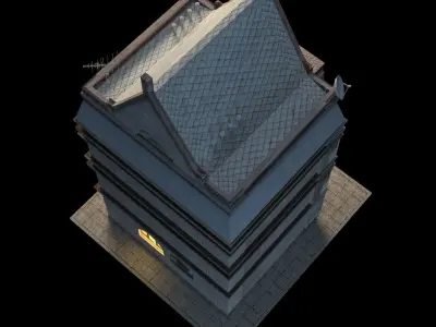 Apartment House 150 Low Poly 3d Building Low-poly 3D model