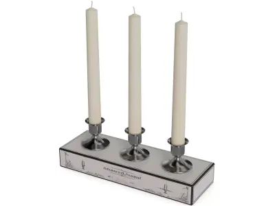 Candles and candleholders Taper Candle Set Low-poly 3D model