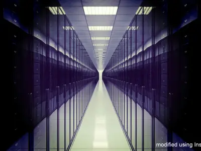 Computer Server Hallway 3D model