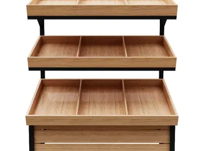 Stall models Low-poly 3D model