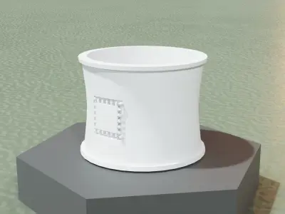 Low Poly Sci-Fi Bracelet Solo Low-poly 3D model