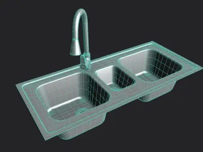 Kitchen Sink M10 Low-poly 3D model