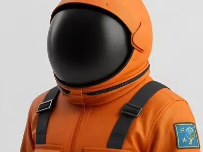 Orange Astronaut 3D model