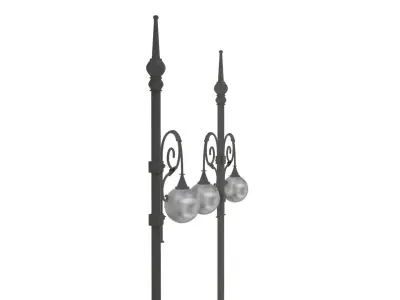 Pier Lamp post Low-poly 3D model