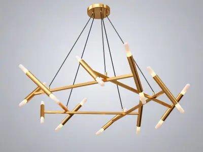 Le Petite Pentagone Chandeliers 3D model