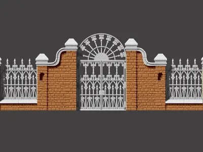 Cementery gates - Dioramas-Wargames-Scenography 3D print model