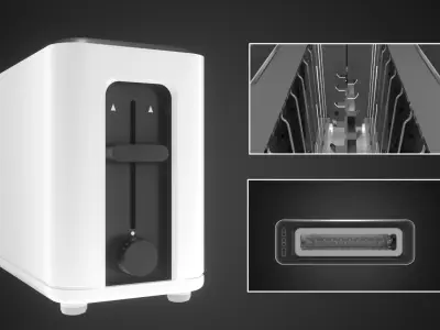 Toaster 3D Model by JS Graphics Free 3D model