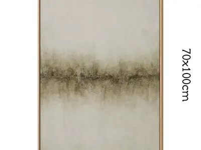 Set of 3 Abstract Paintings in Frames 3D model 97