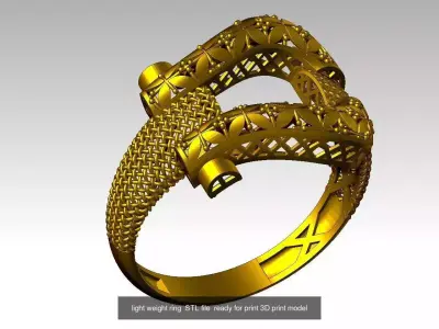 10 light weight rings  STL files  ready for print 3D print model 3D Model Pack