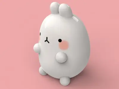 Bunny toy Low-poly 3D model