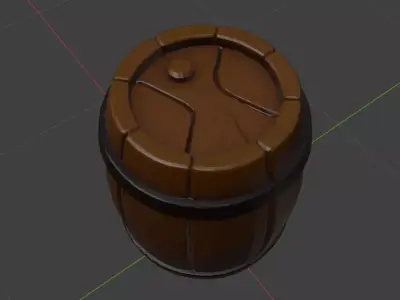 Barrel 3D Model Low-poly 3D model