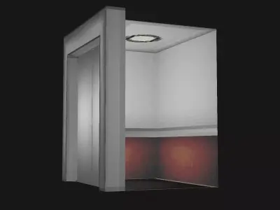 PS1 Styled Low-poly Elevator Low-poly 3D model