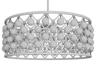 Crystal Grid Hoop 6 Light Low-poly 3D model