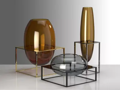 Cube Vase Collection 3D model
