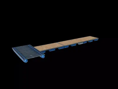 modular floating dock 3D model