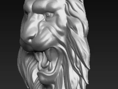 Lion Relief   3D model 3D print model