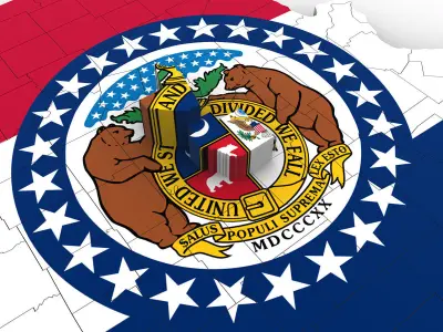 Missouri Political Map 3D model