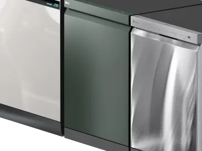 LG and Samsung built-in dishwasher 3D model