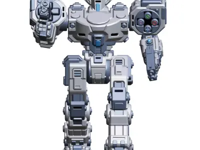 Game Knights Station Tabletop Mech Wargaming Miniature 3D print model