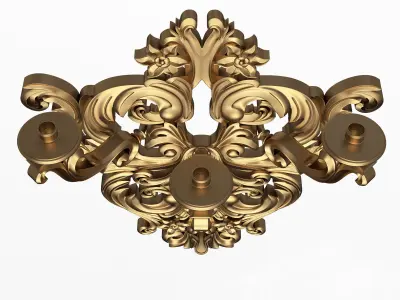 Classic Wall Chandelier 03 Low-poly 3D model