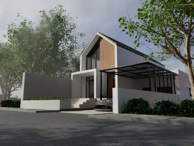 Scandinavian House Exterior 3D model