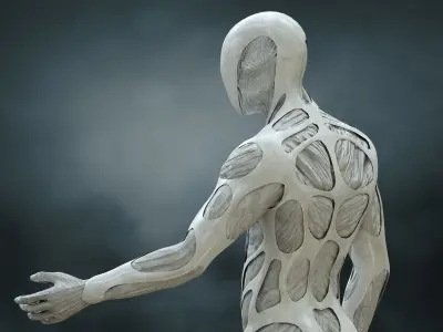 Drone Host Westworld Low-poly 3D model