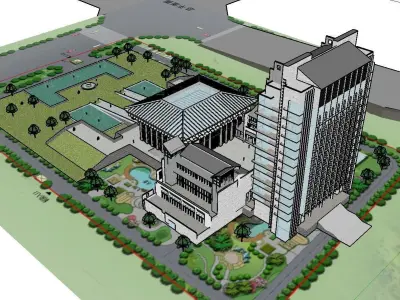 vacation spot-Resort-Fashion Leisure Hotel-0202 3D model