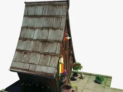 Fancy Hut Low-poly 3D model